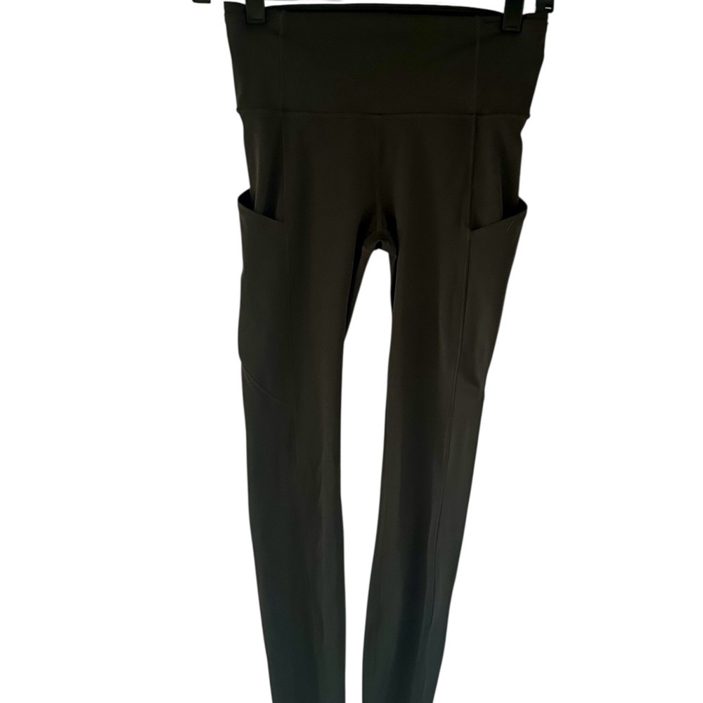 Lululemon High-Waisted Leggings Women's Olive Green Size 4